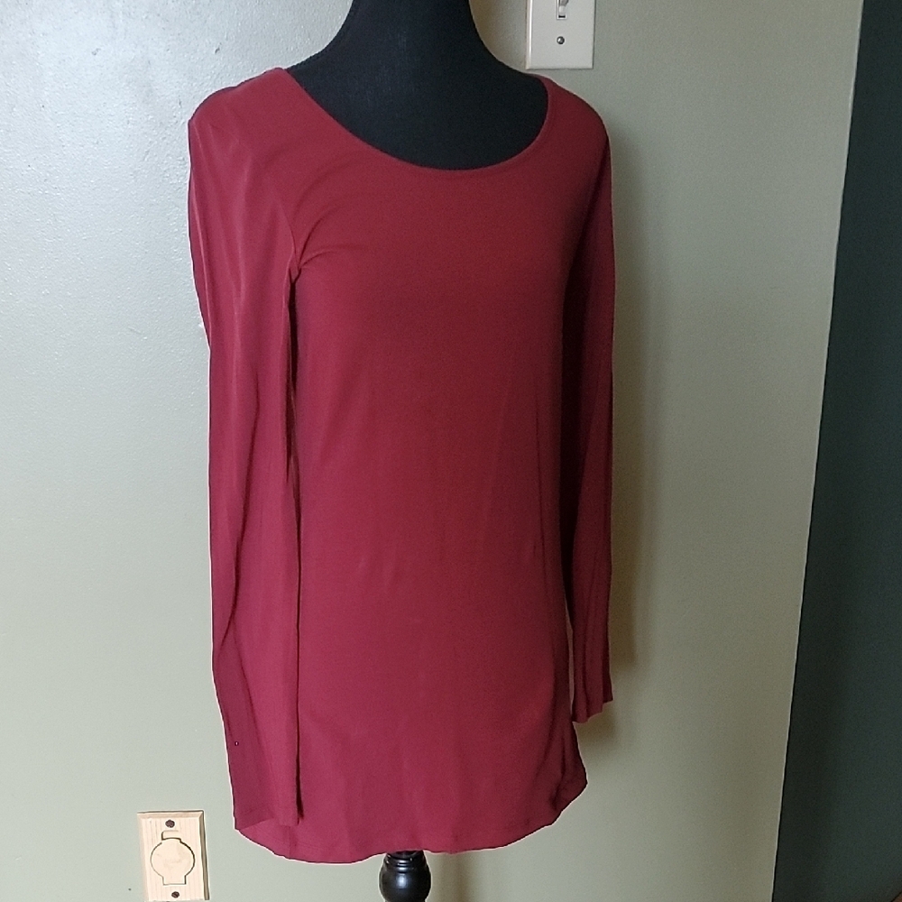 Burgundy Long Sleeve Top